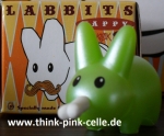 Kidrobot Happy Labbit Mini Series from Frank Kozik -green Labbit with bones